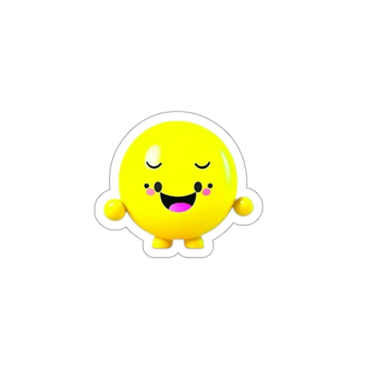 "Gleeful Emoji"! Kiss-Cut Stickers Printify