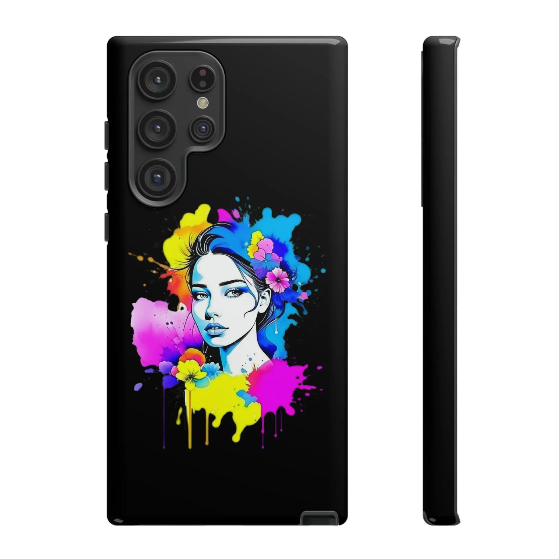 "Floral Neon Dreams" Phone Cases Printify