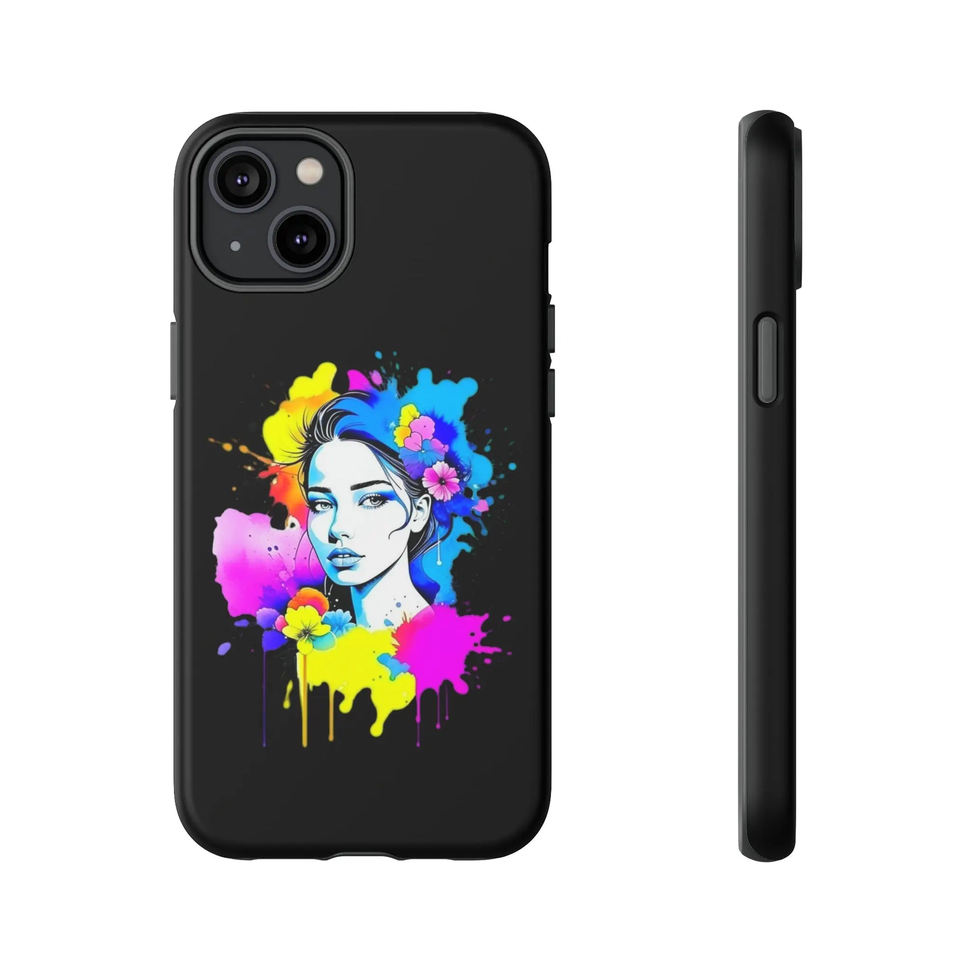 "Floral Neon Dreams" Phone Cases Printify