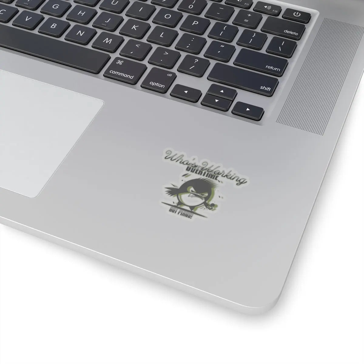 "Feathered Fury: The Overworked Owl" Kiss-Cut Stickers Printify