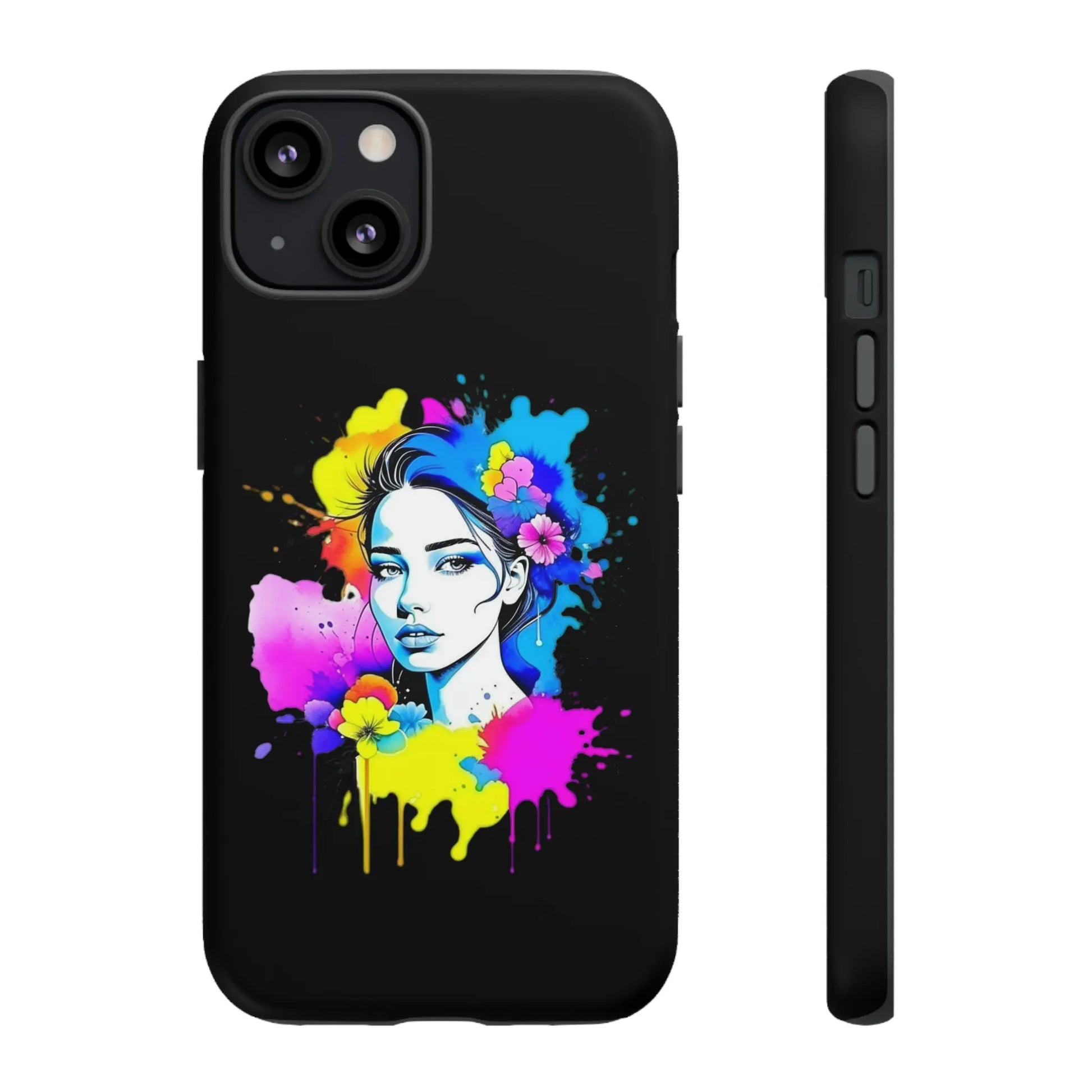 "Floral Neon Dreams" Phone Cases Printify