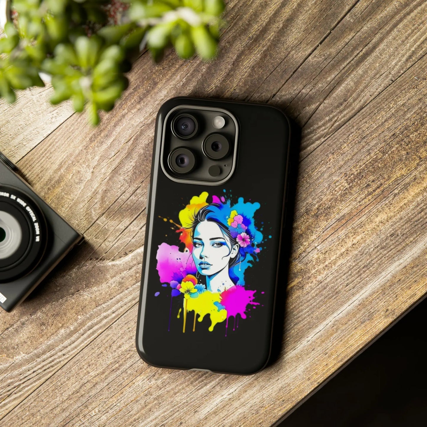 "Floral Neon Dreams" Phone Cases Printify