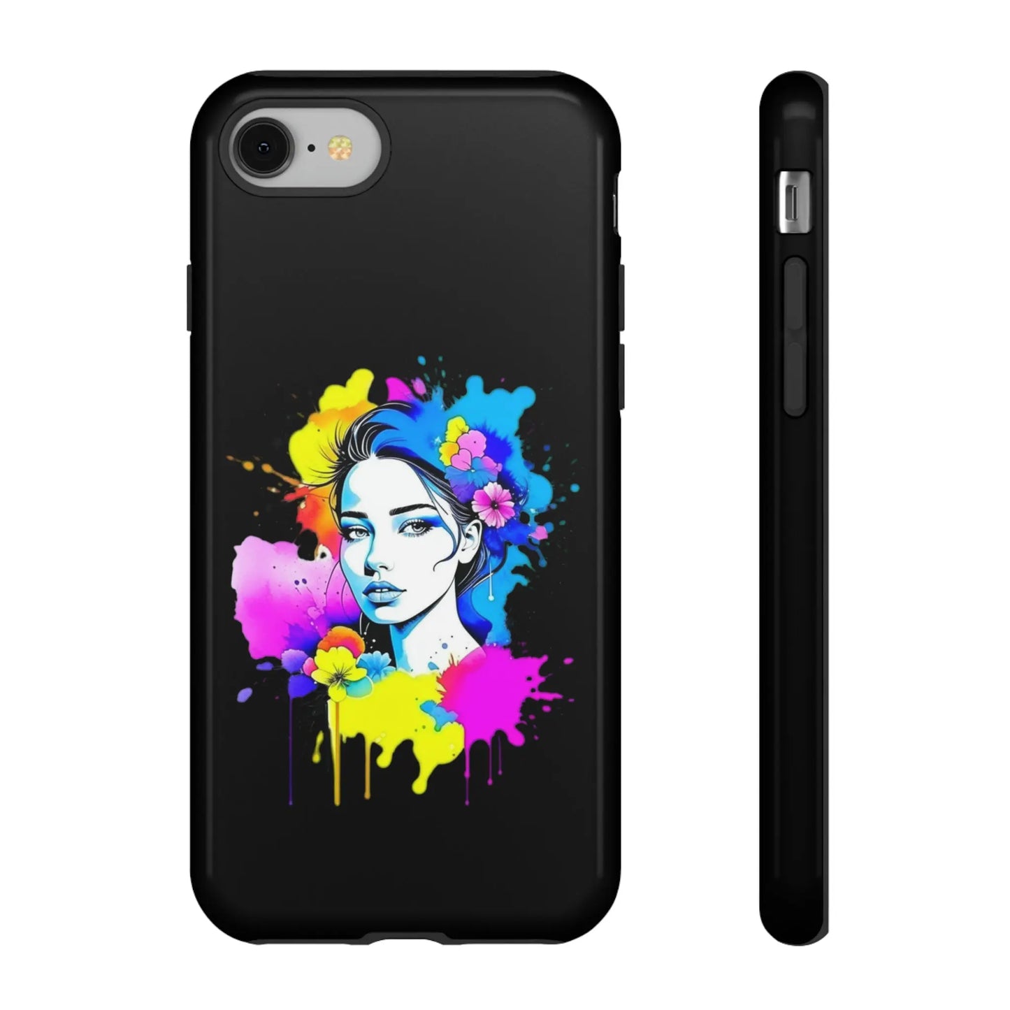 "Floral Neon Dreams" Phone Cases Printify