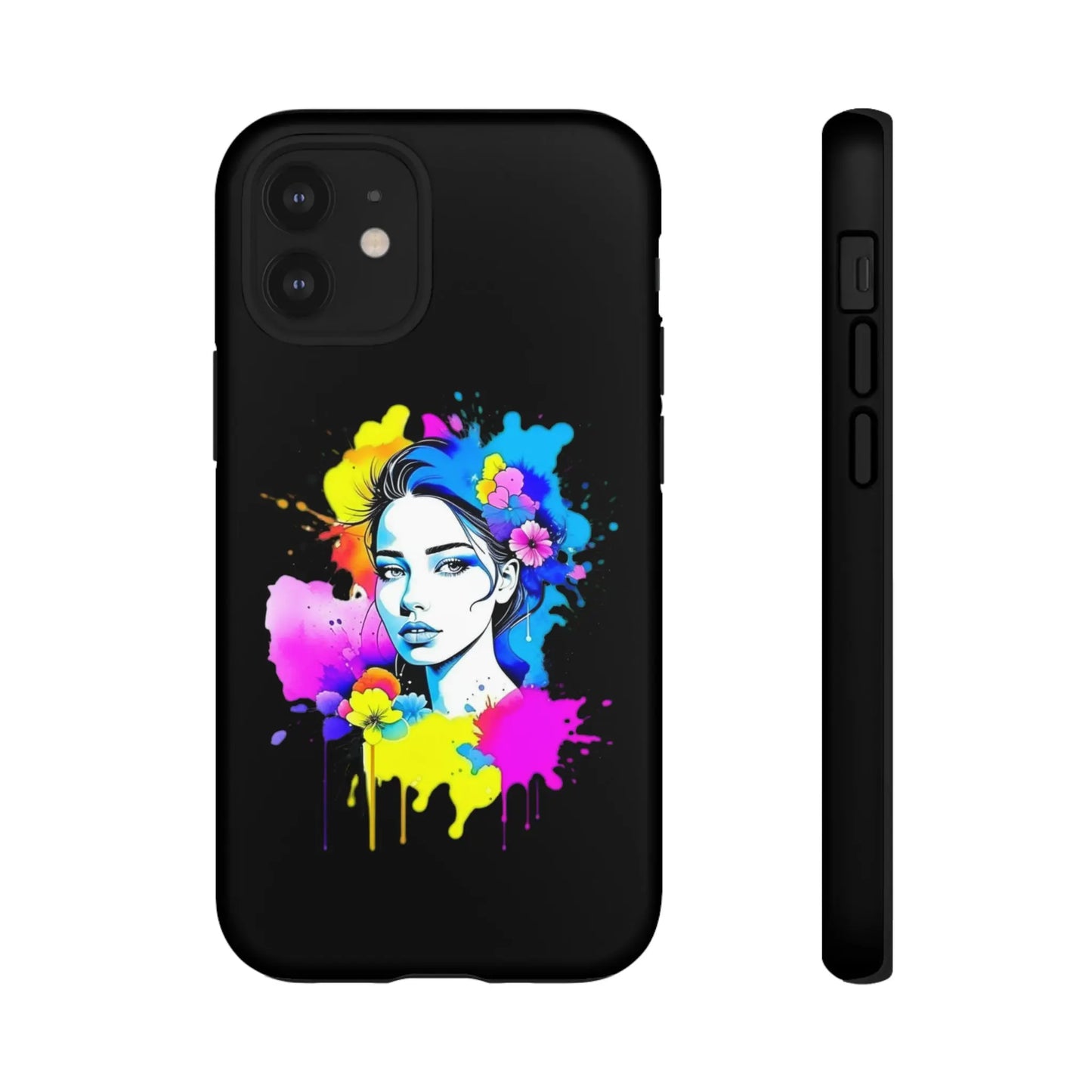 "Floral Neon Dreams" Phone Cases Printify