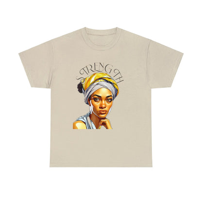 "Resilience in Her Gaze" Unisex Heavy Cotton Tee Printify