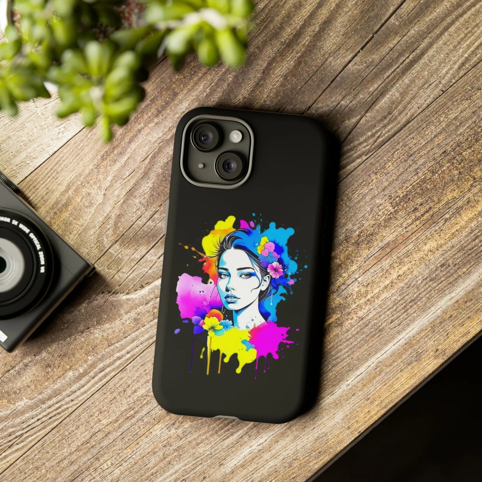 "Floral Neon Dreams" Phone Cases Printify