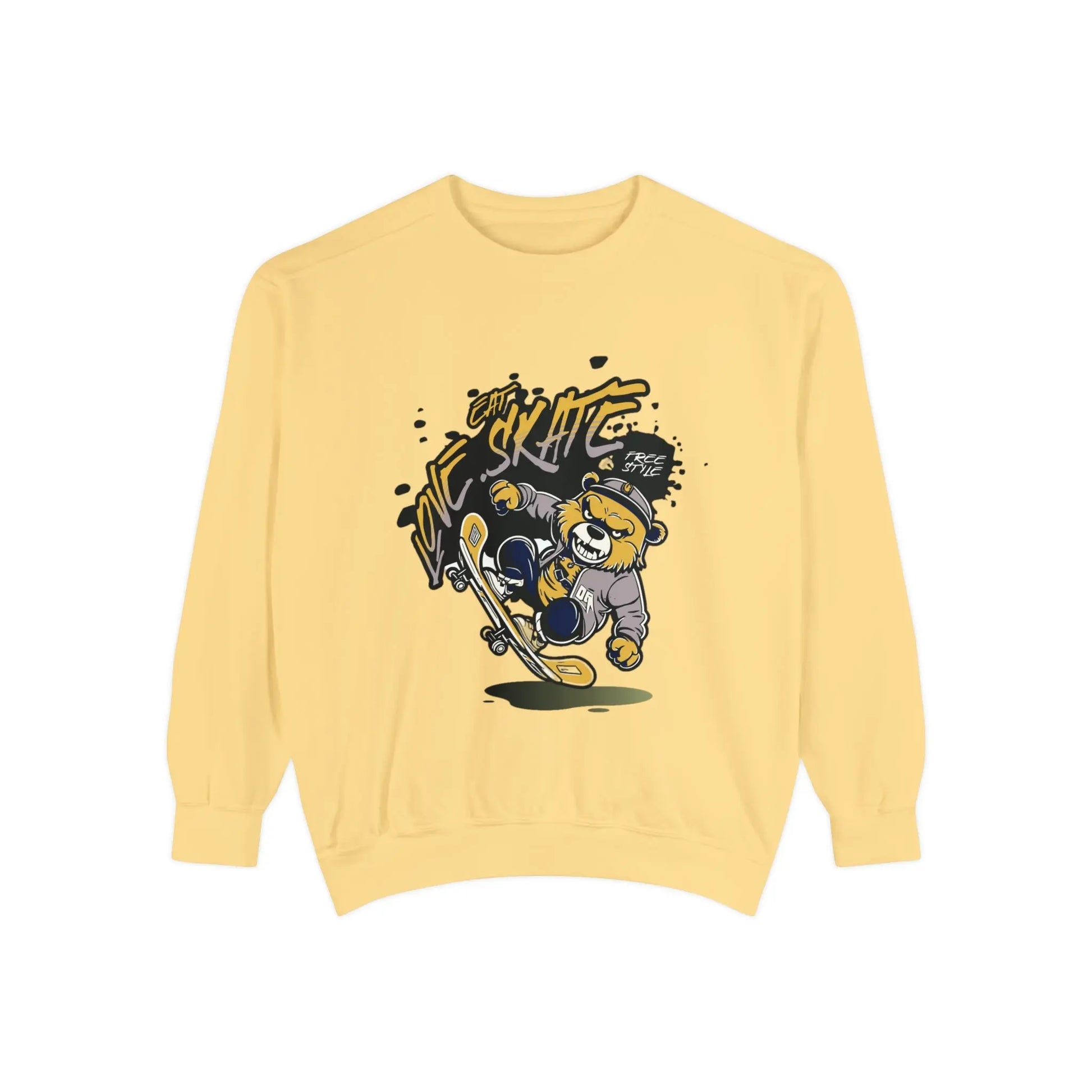 EAT, LOVE, SKATE: Chill Vibes Sweater - Embrace with Style! Printify