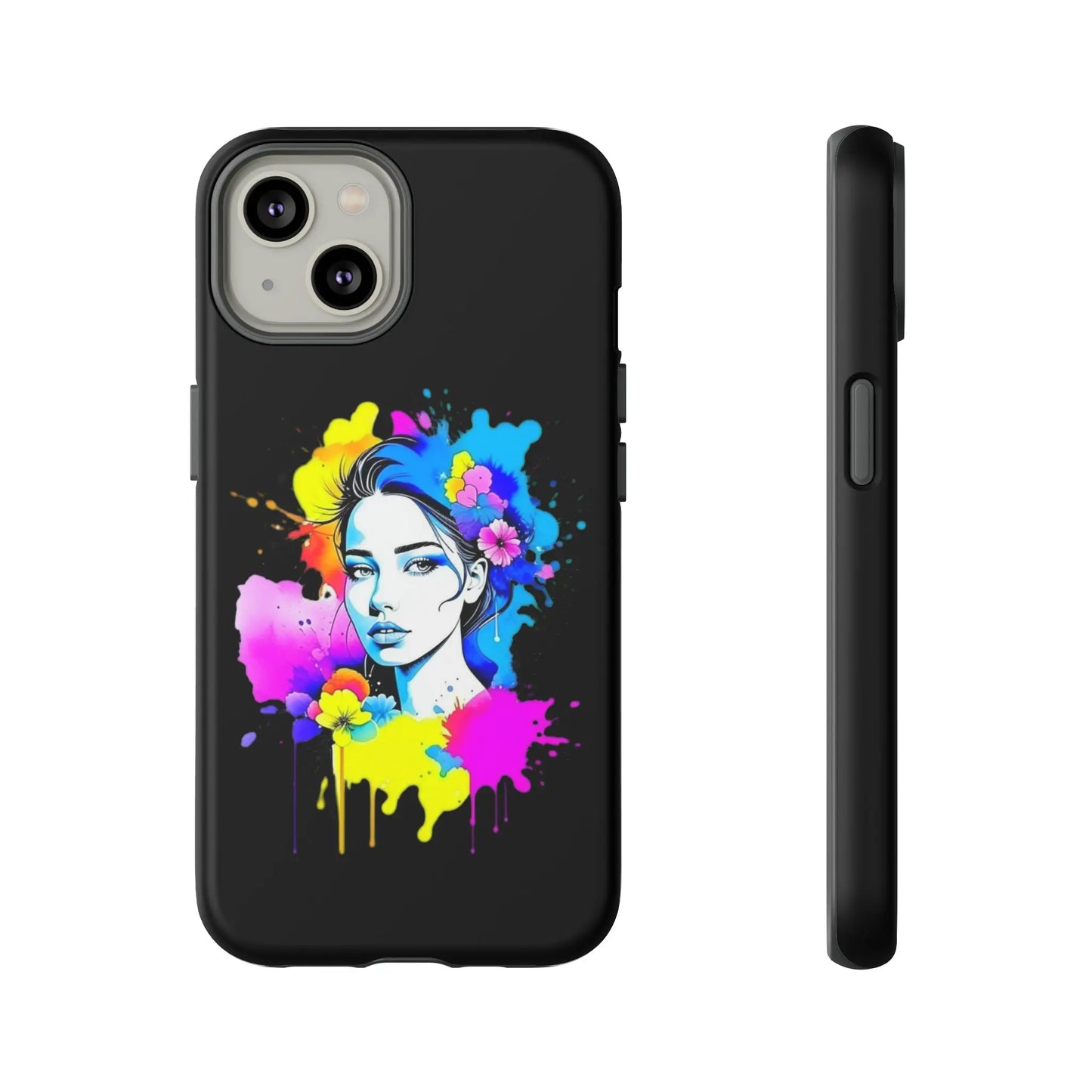 "Floral Neon Dreams" Phone Cases Printify