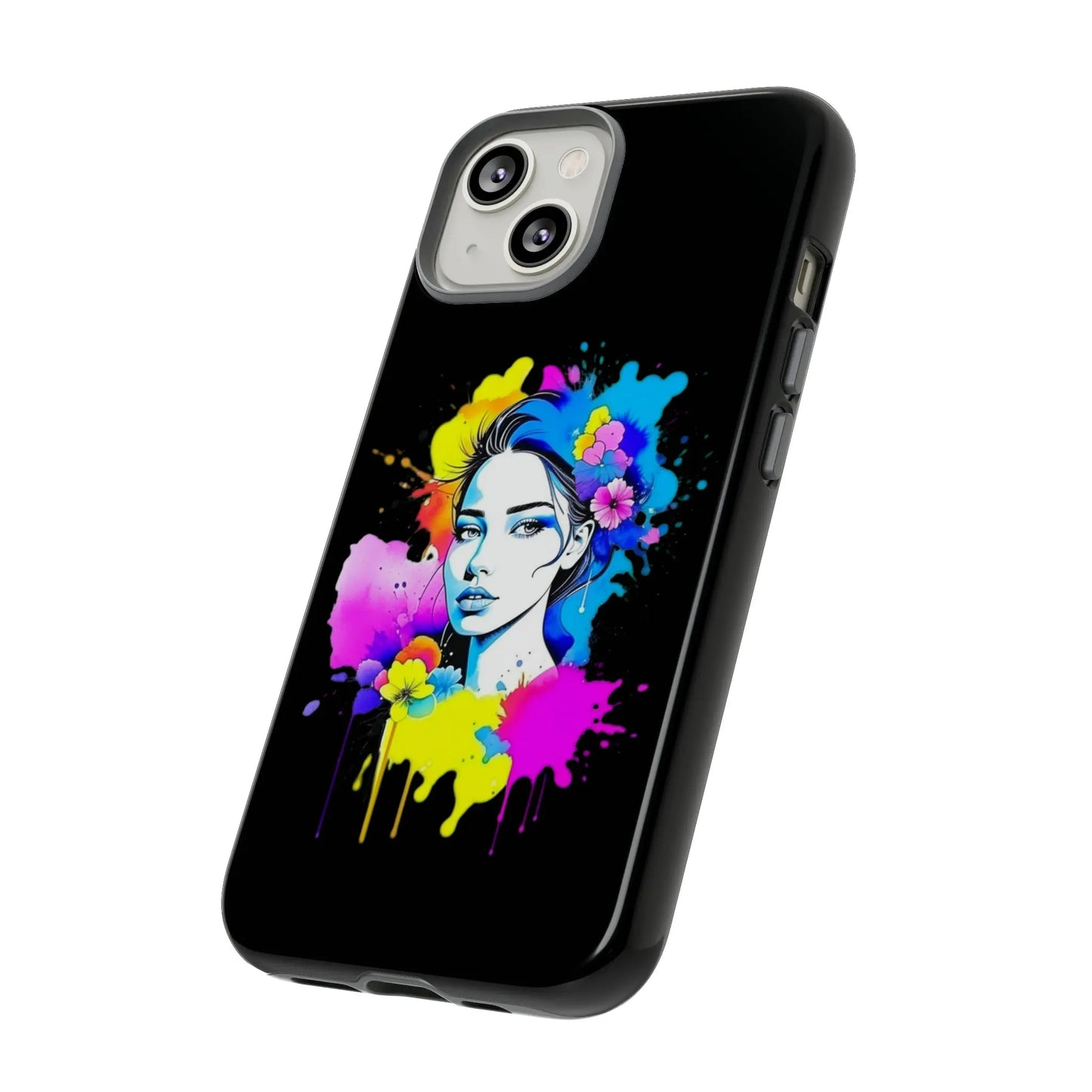 "Floral Neon Dreams" Phone Cases Printify