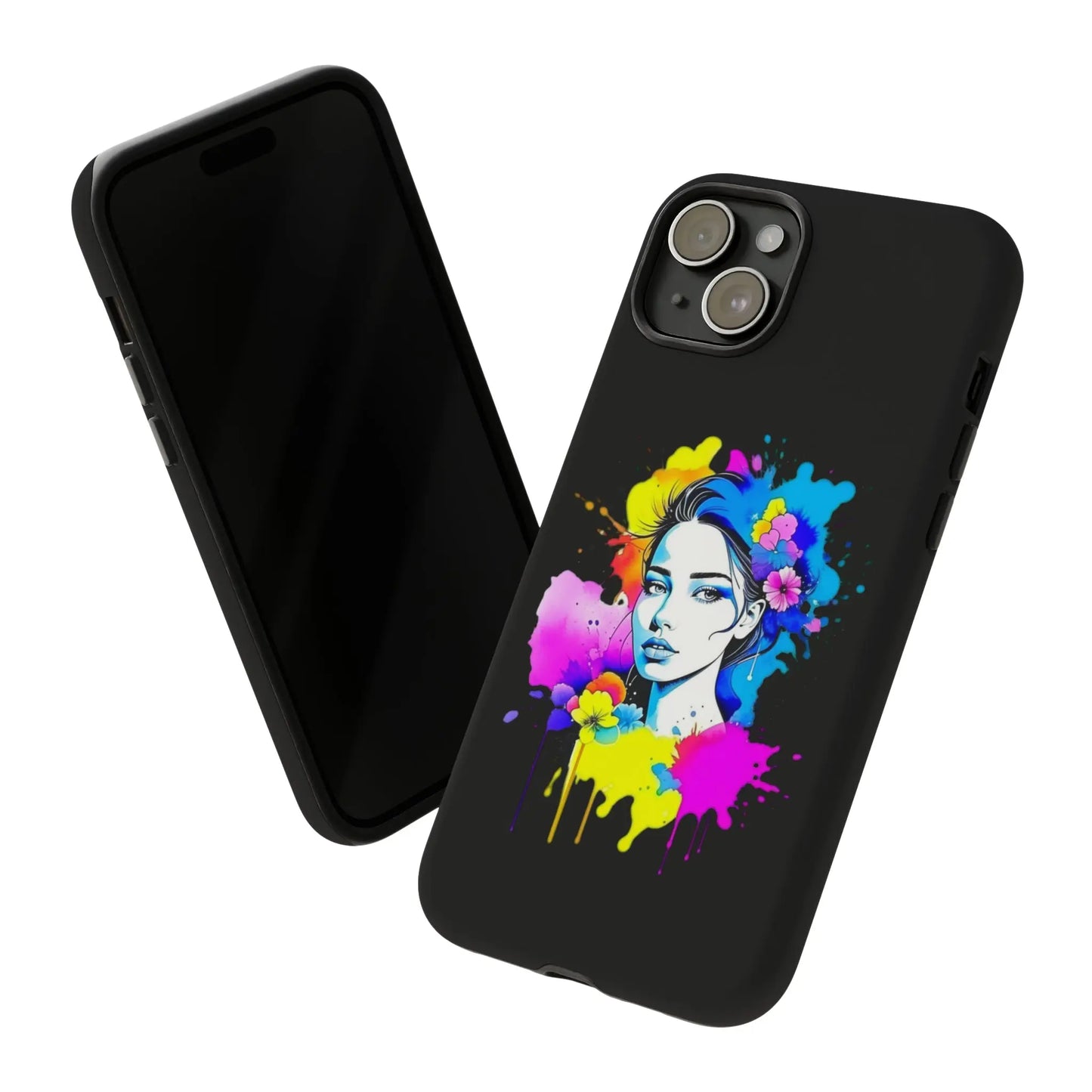 "Floral Neon Dreams" Phone Cases Printify