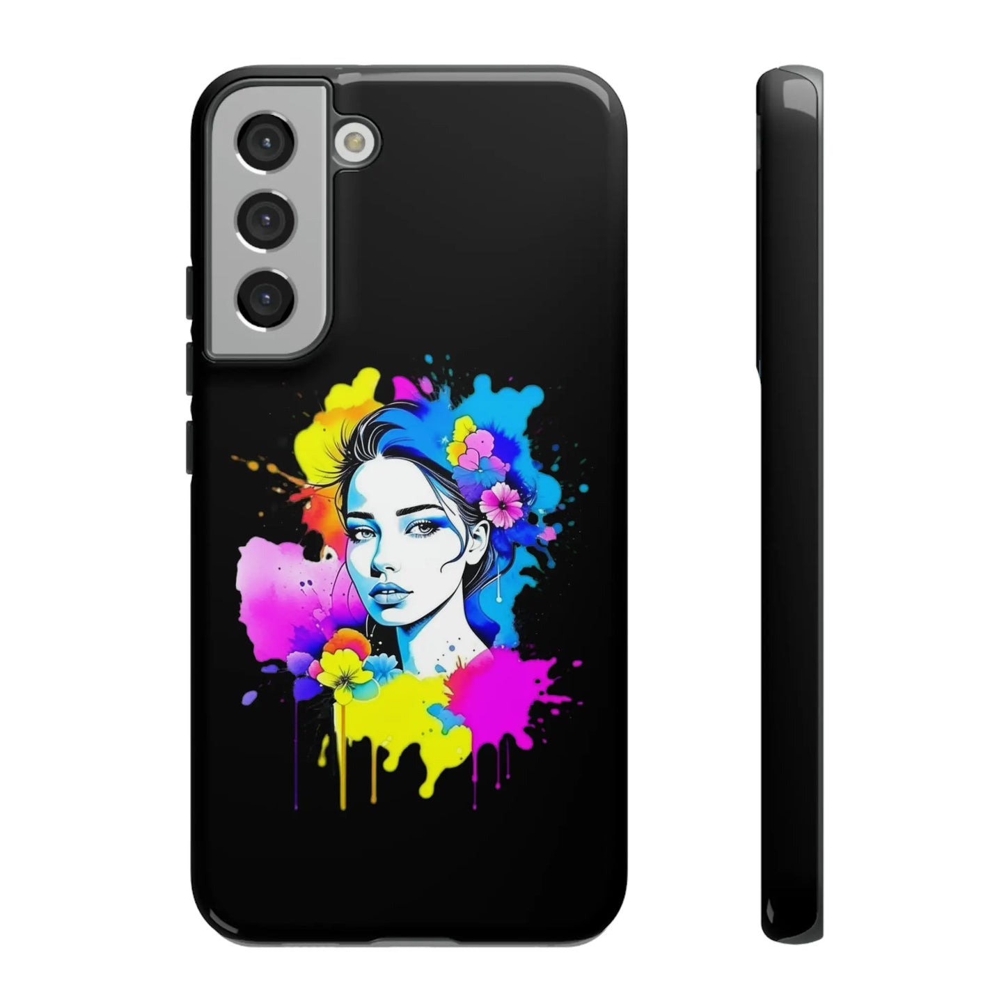 "Floral Neon Dreams" Phone Cases Printify