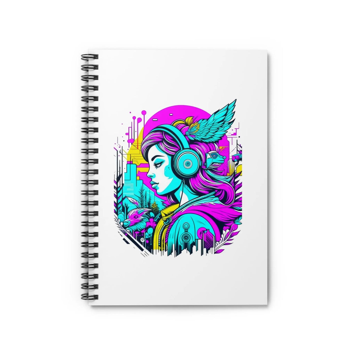 "Rhythmic Reverie" Notebook - Ruled Line Printify