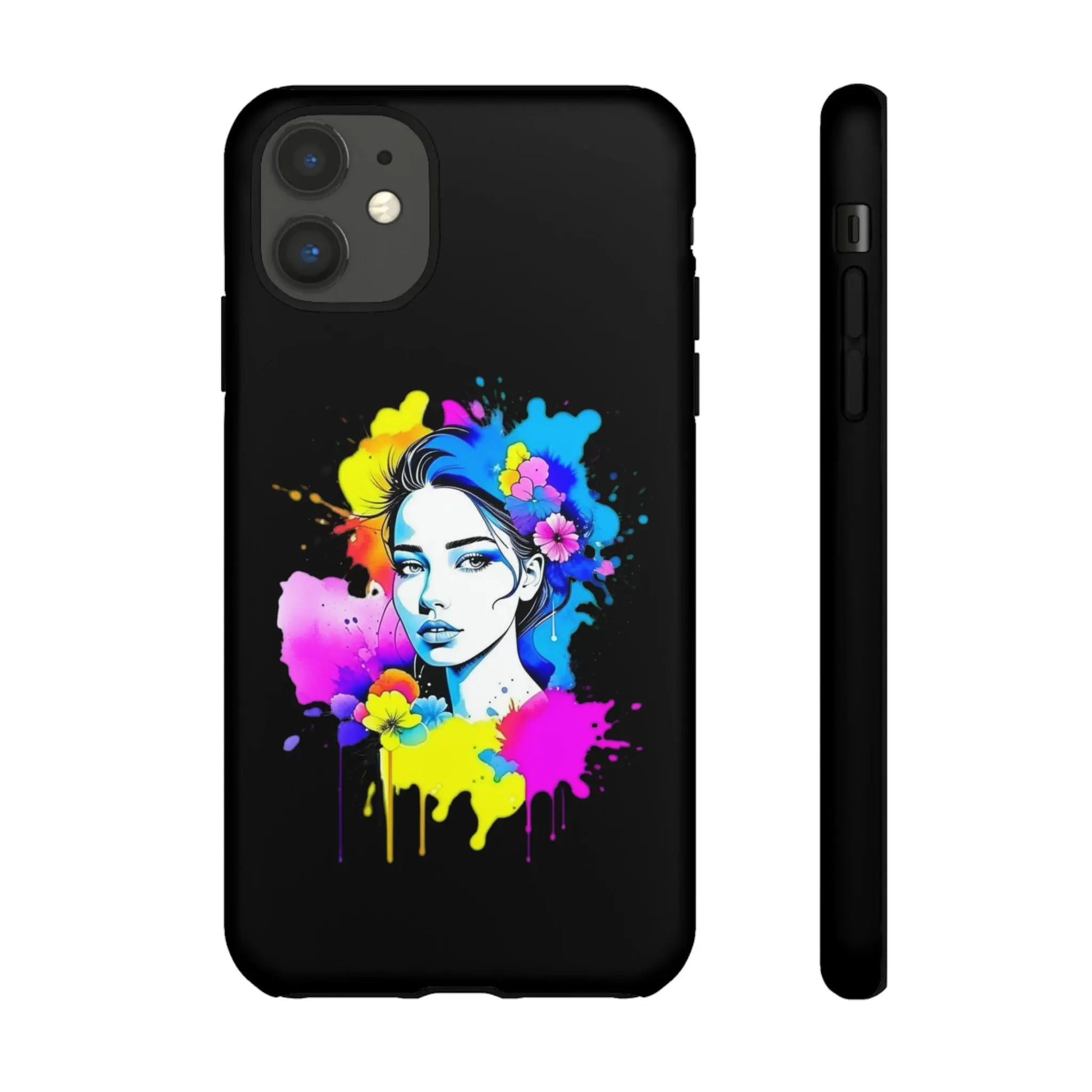 "Floral Neon Dreams" Phone Cases Printify