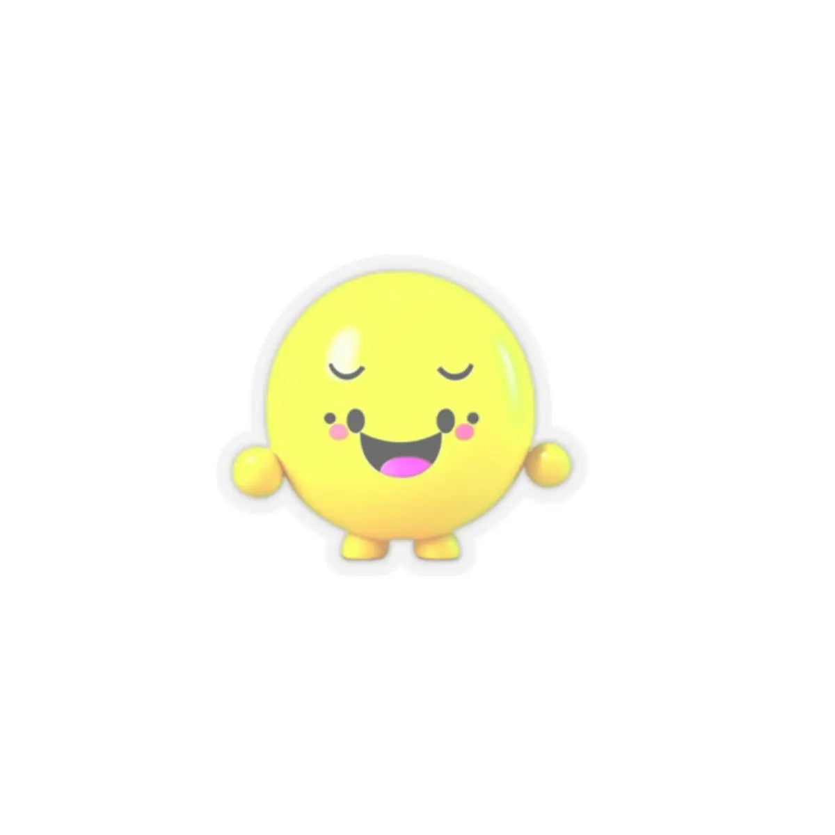 "Gleeful Emoji"! Kiss-Cut Stickers Printify