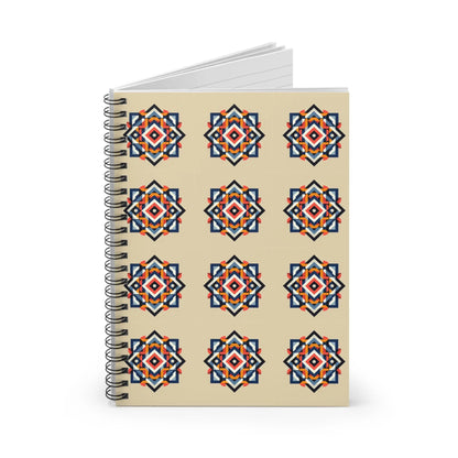 Geometric Spiral Notebook - Ruled Line Printify