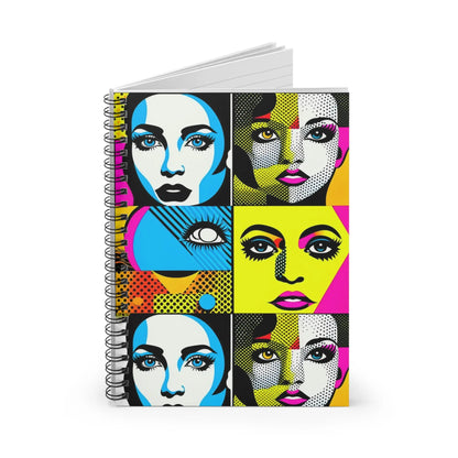 "Geometric Muse" Spiral Notebook - Ruled Line Printify