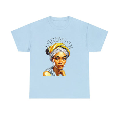 "Resilience in Her Gaze" Unisex Heavy Cotton Tee Printify