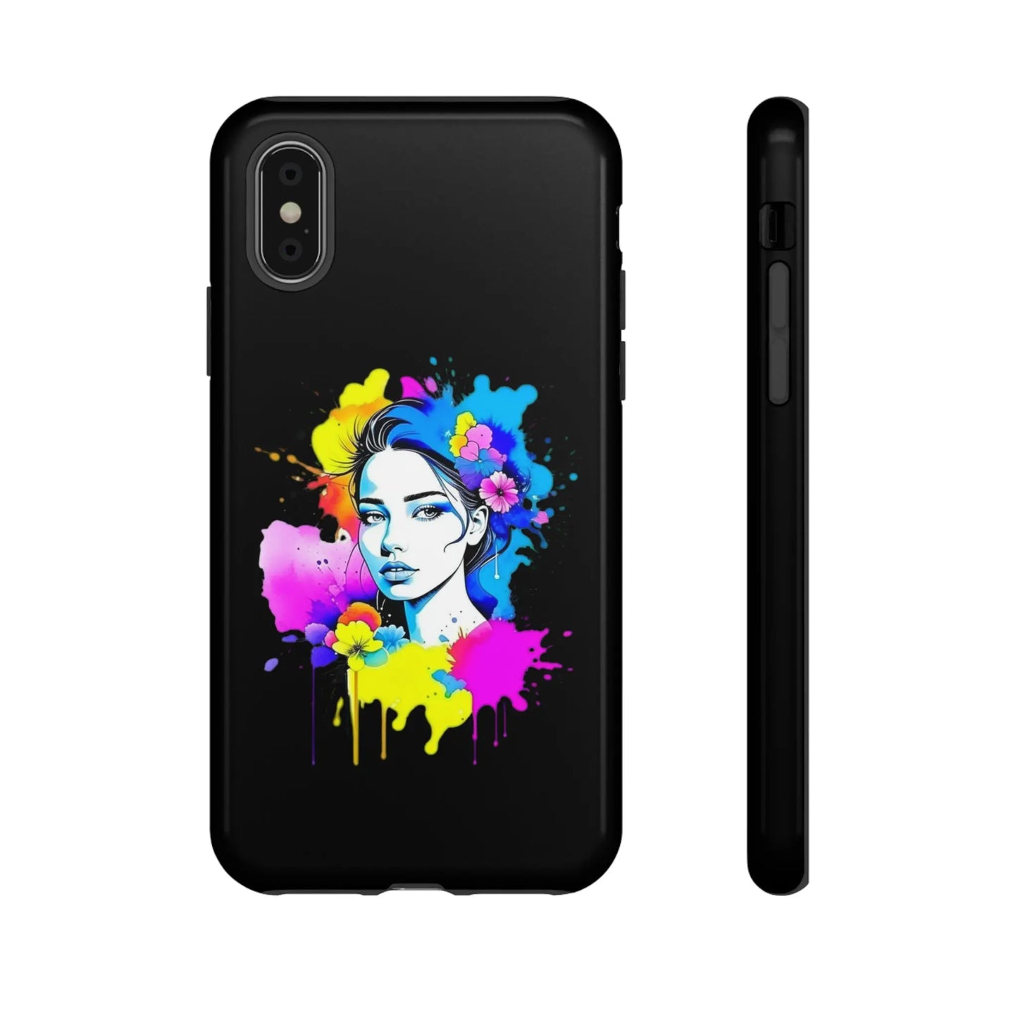 "Floral Neon Dreams" Phone Cases Printify