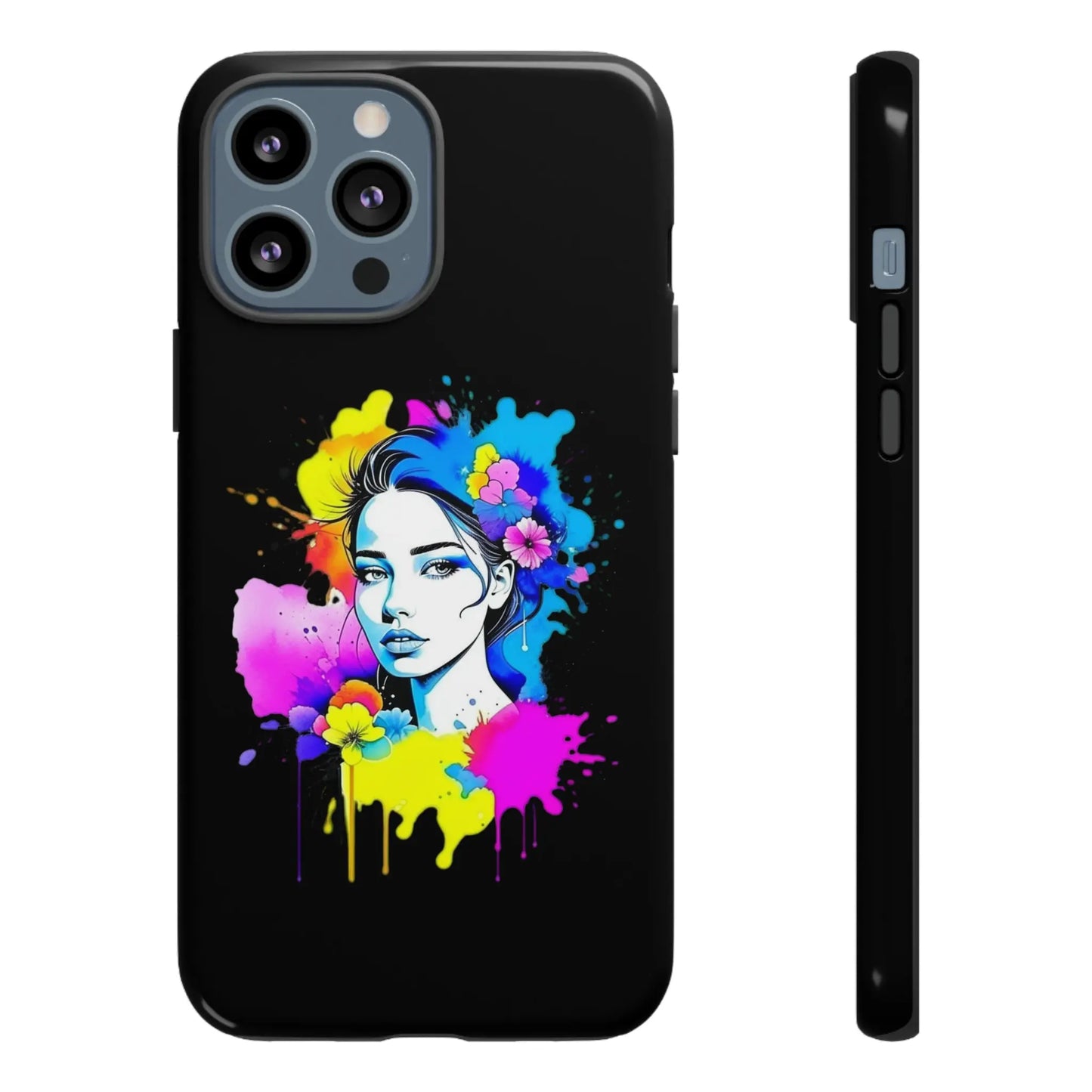 "Floral Neon Dreams" Phone Cases Printify