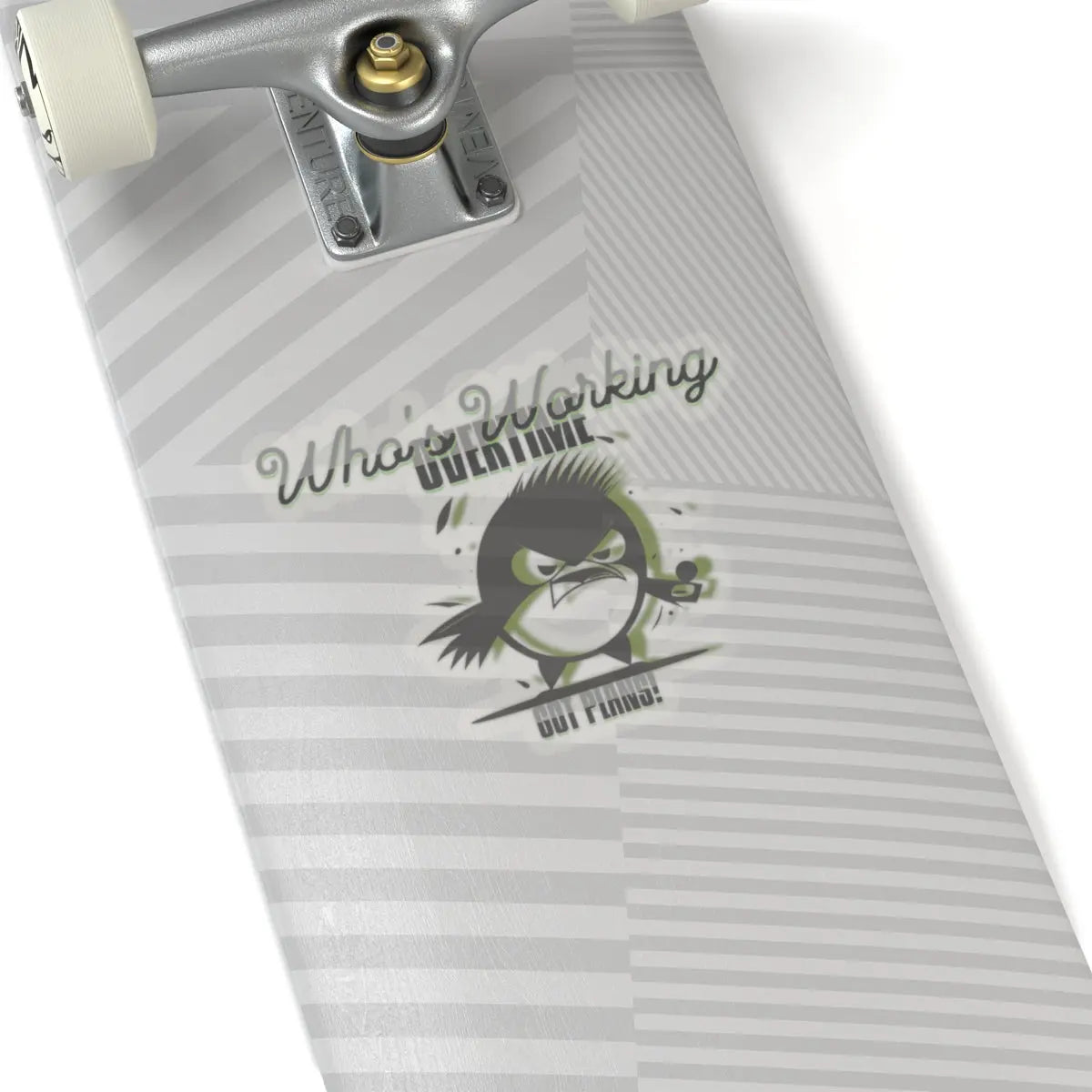 "Feathered Fury: The Overworked Owl" Kiss-Cut Stickers Printify