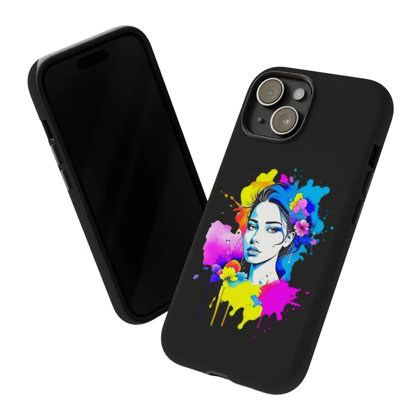 "Floral Neon Dreams" Phone Cases Printify