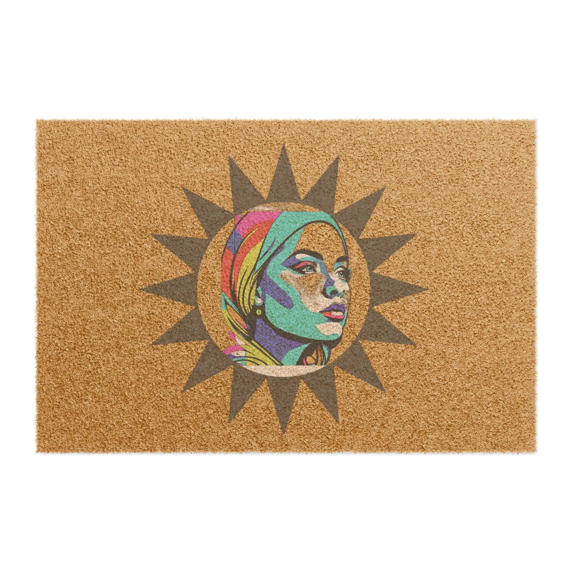 "Sunburst Pop Art Portrait"! Doormat Printify