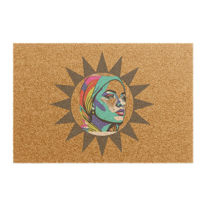 "Sunburst Pop Art Portrait"! Doormat Printify