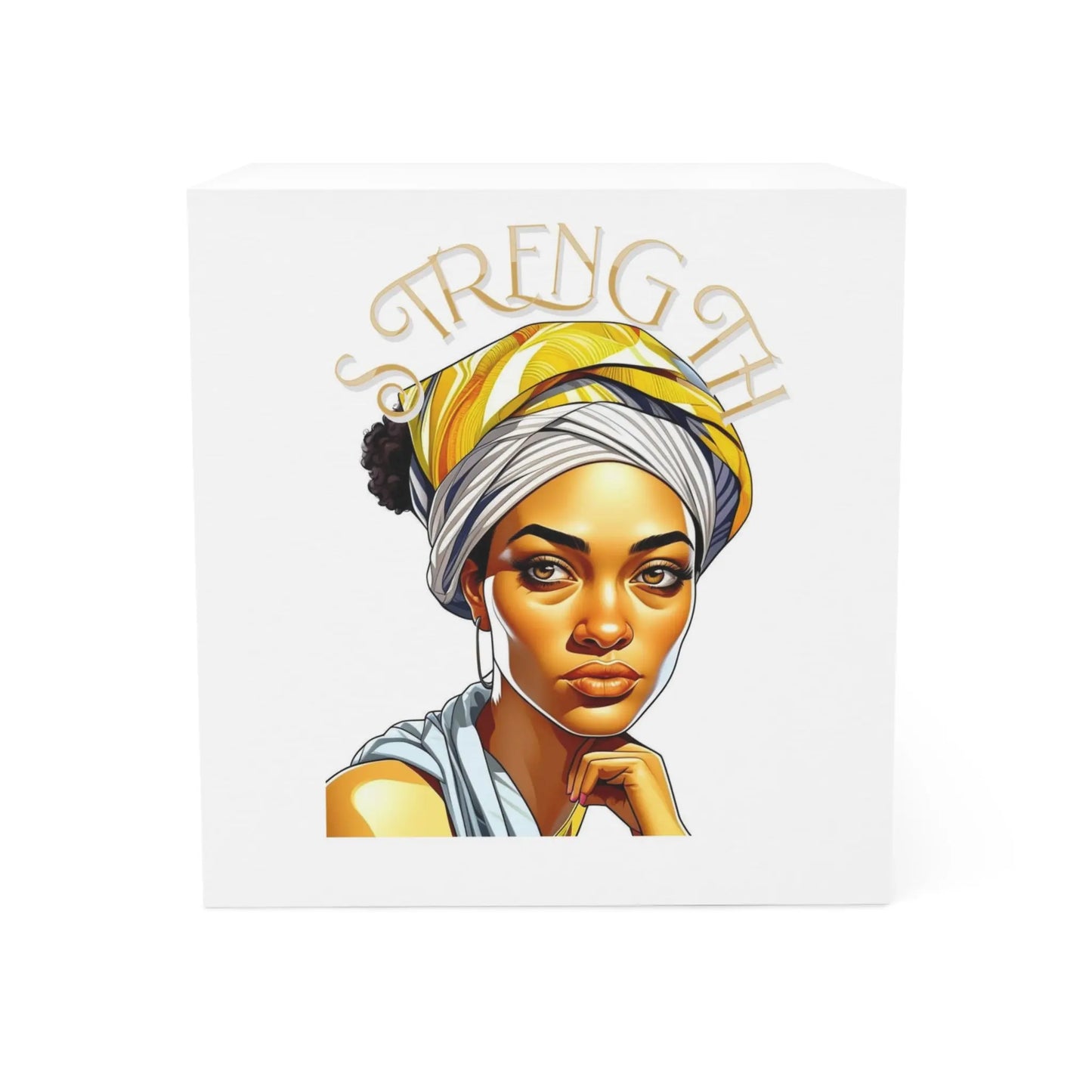 "Resilience in Her Gaze" Cube Printify