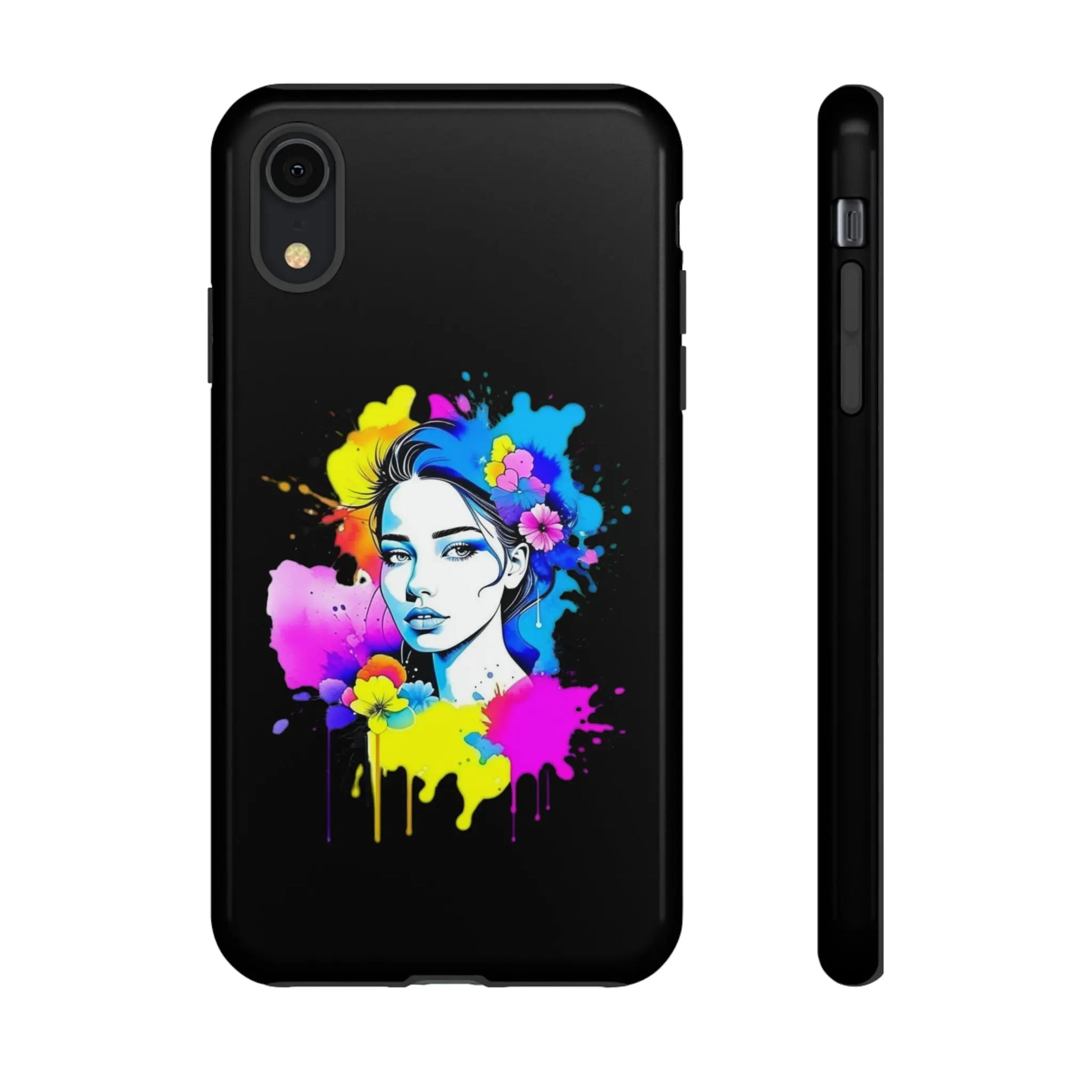 "Floral Neon Dreams" Phone Cases Printify