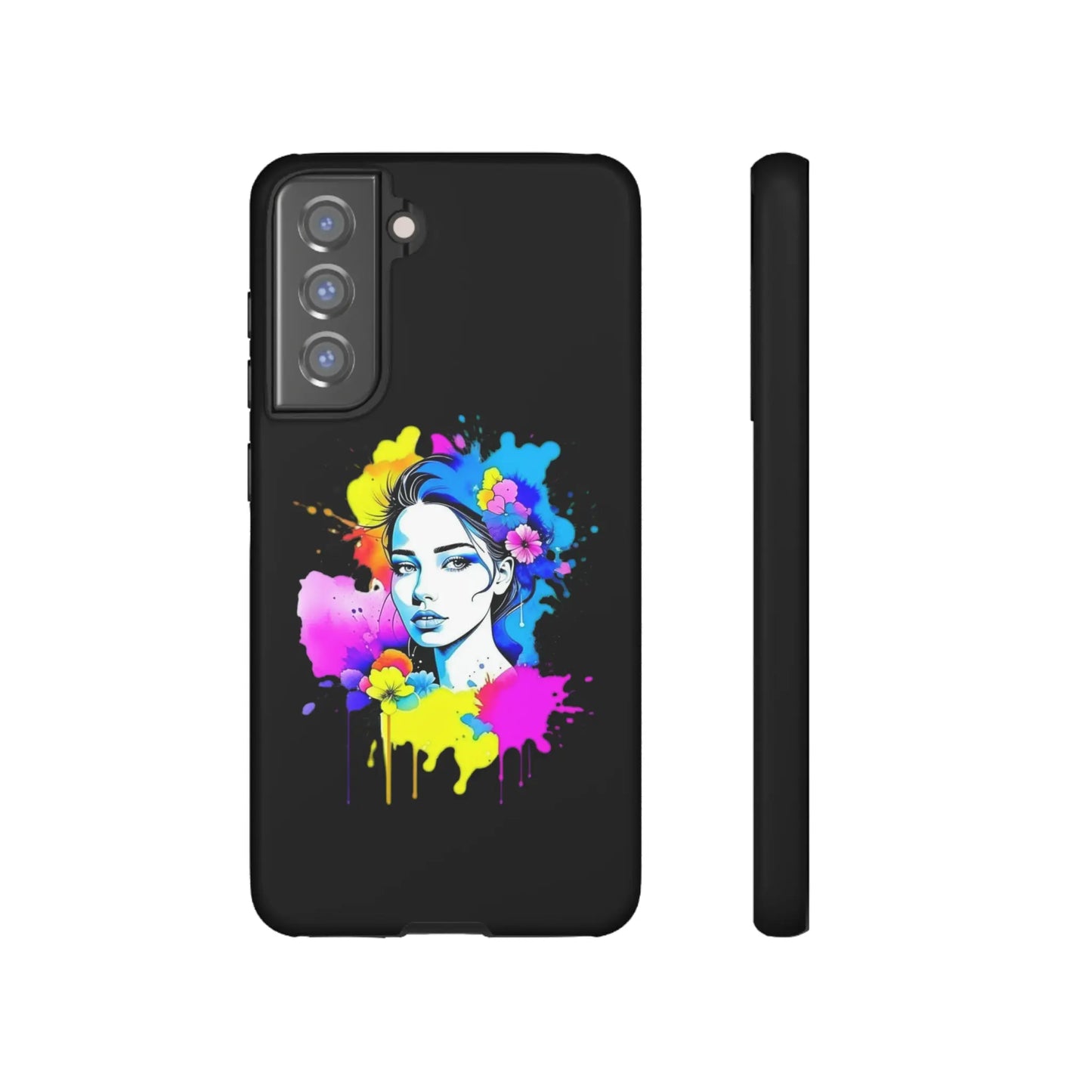 "Floral Neon Dreams" Phone Cases Printify