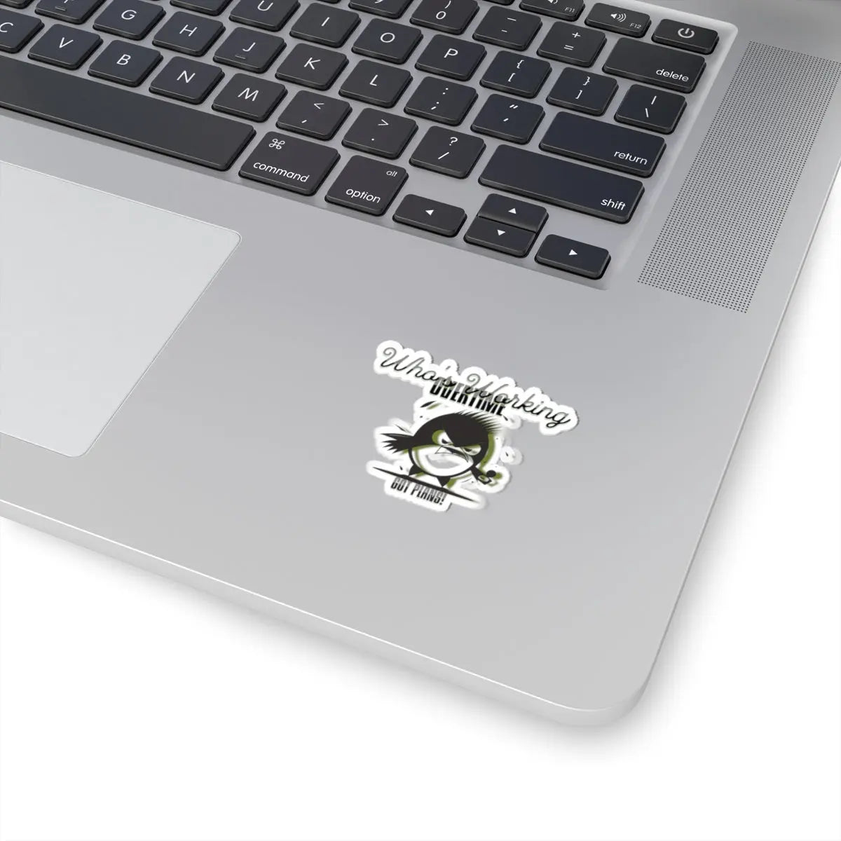 "Feathered Fury: The Overworked Owl" Kiss-Cut Stickers Printify