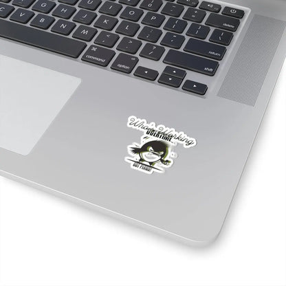 "Feathered Fury: The Overworked Owl" Kiss-Cut Stickers Printify