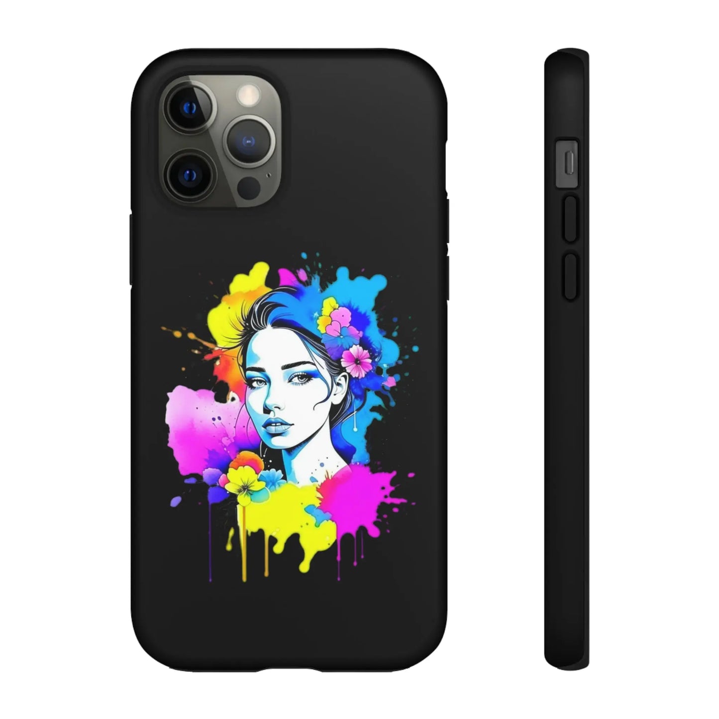 "Floral Neon Dreams" Phone Cases Printify