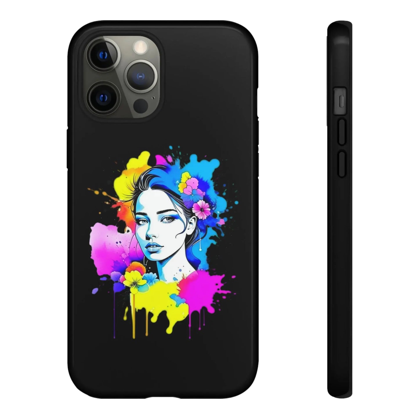 "Floral Neon Dreams" Phone Cases Printify