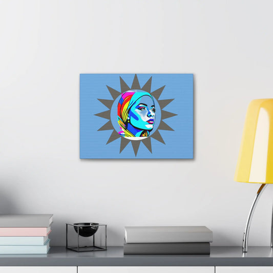 "Sunburst Pop Art Portrait" ! Canvas Printify