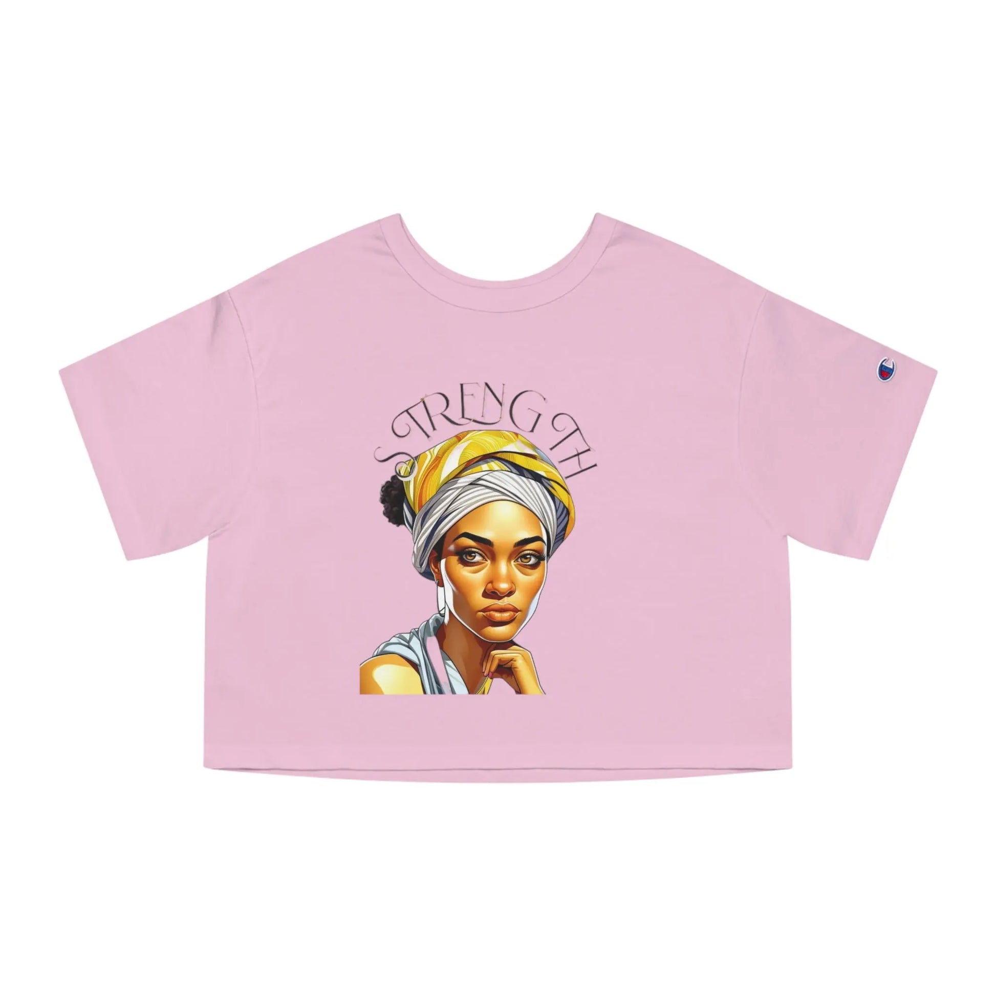 " Resilience in Her Gaze"Champion Women's Heritage Cropped T-Shirt Printify