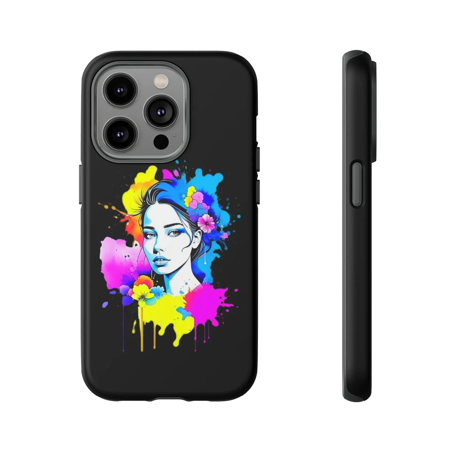 "Floral Neon Dreams" Phone Cases Printify