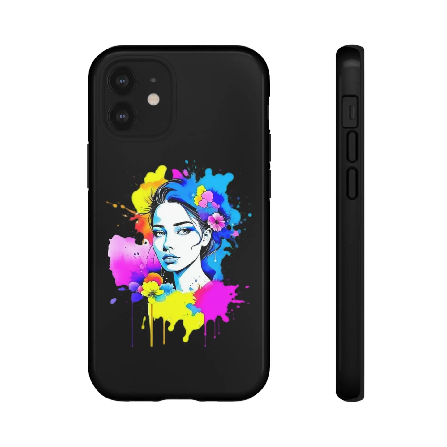 "Floral Neon Dreams" Phone Cases Printify