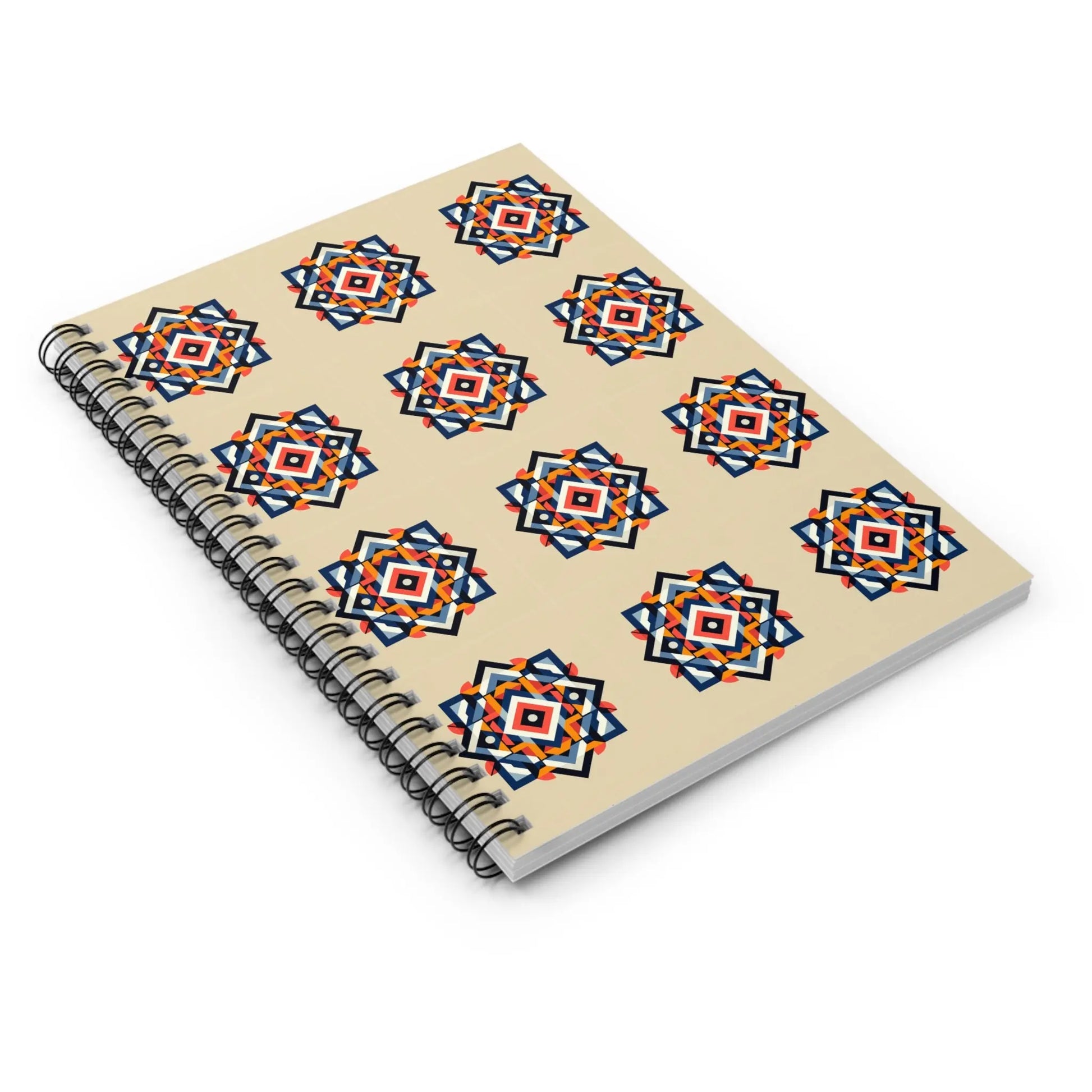 Geometric Spiral Notebook - Ruled Line Printify