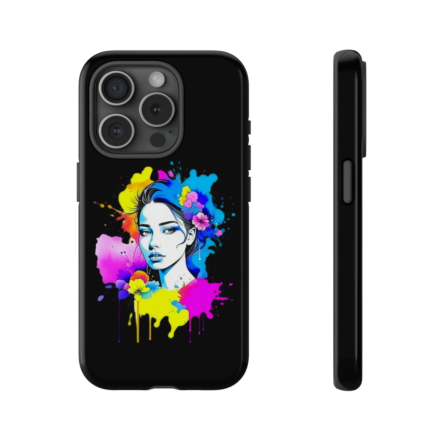 "Floral Neon Dreams" Phone Cases Printify