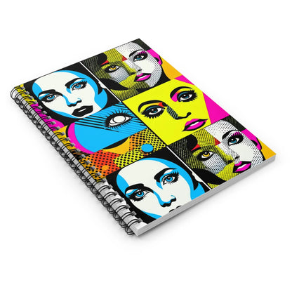 "Geometric Muse" Spiral Notebook - Ruled Line Printify