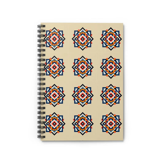 Geometric Spiral Notebook - Ruled Line Printify