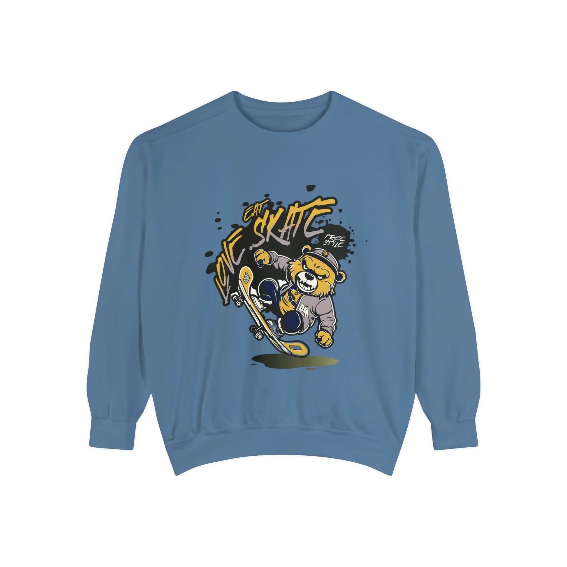 EAT, LOVE, SKATE: Chill Vibes Sweater - Embrace with Style! Printify