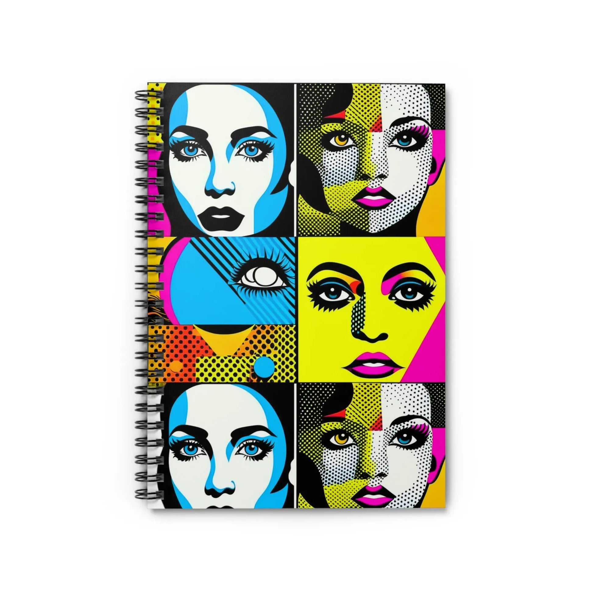 "Geometric Muse" Spiral Notebook - Ruled Line Printify