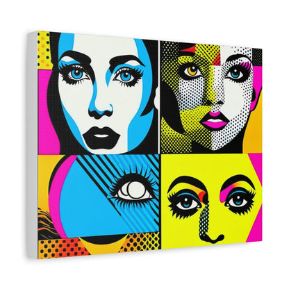 "Quartet of Pop Visages"! Canvas, Stretched, 1.25" Printify