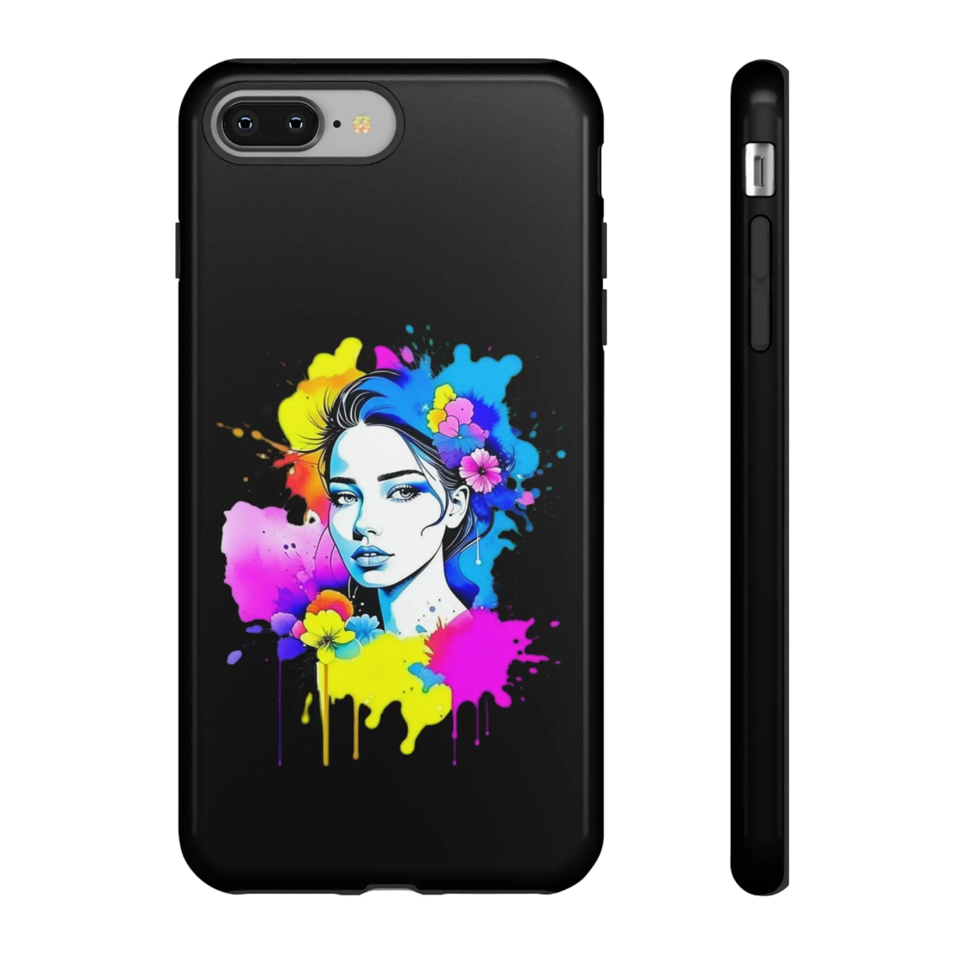 "Floral Neon Dreams" Phone Cases Printify