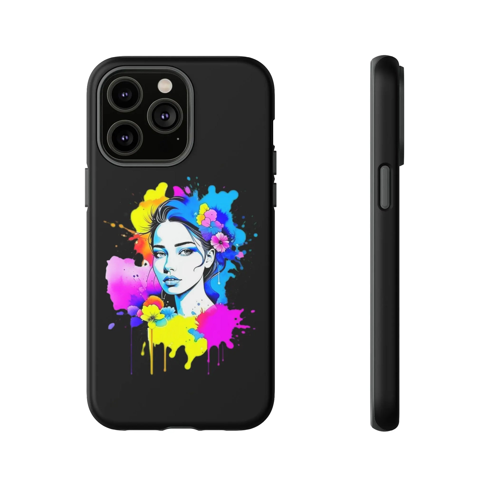 "Floral Neon Dreams" Phone Cases Printify