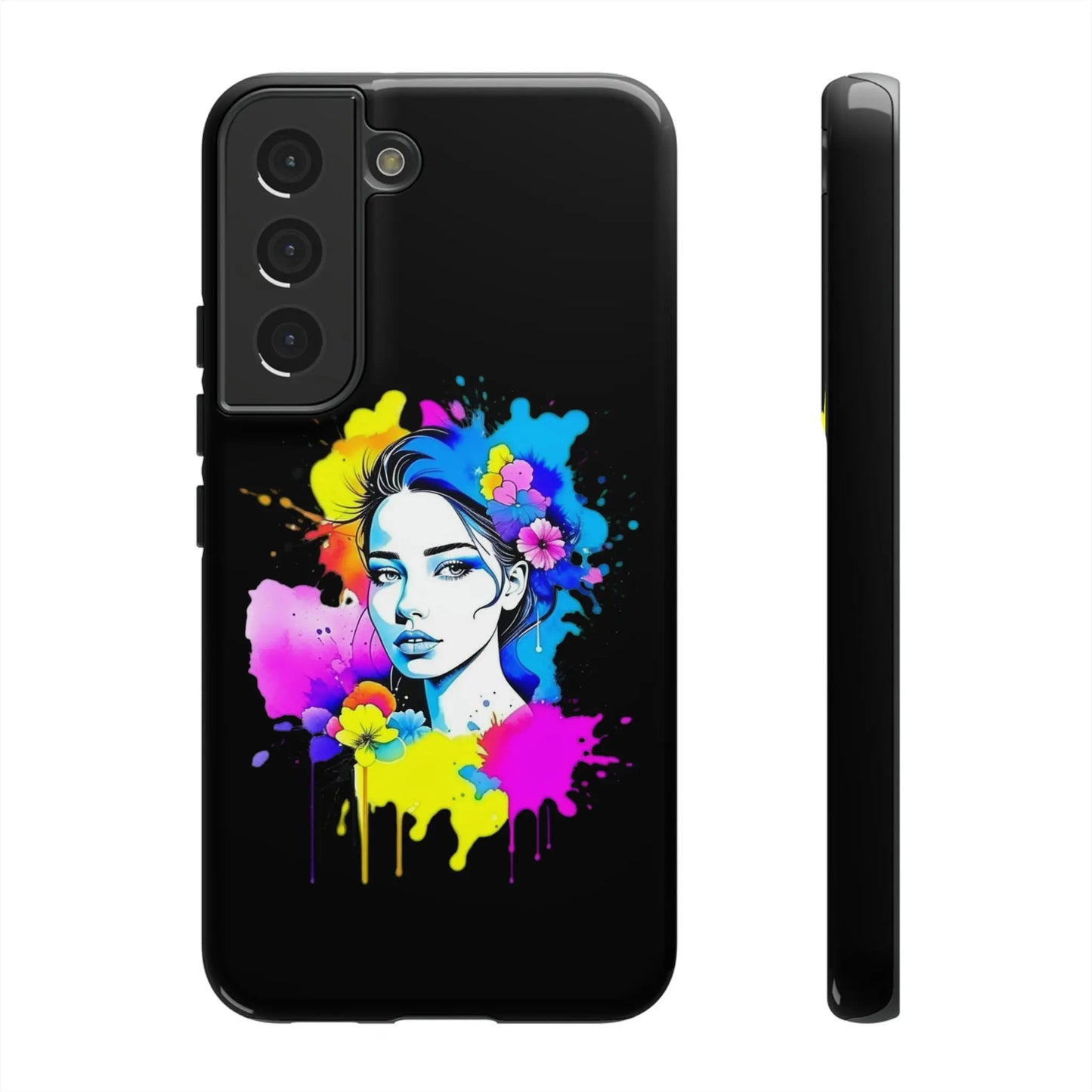 "Floral Neon Dreams" Phone Cases Printify