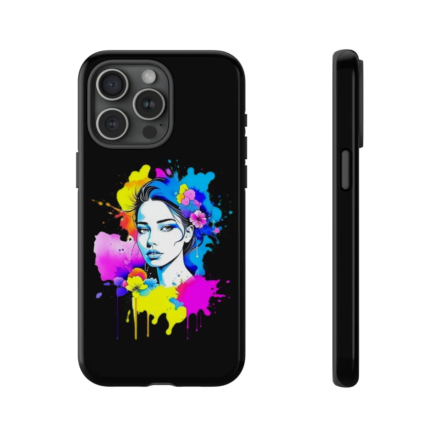 "Floral Neon Dreams" Phone Cases Printify