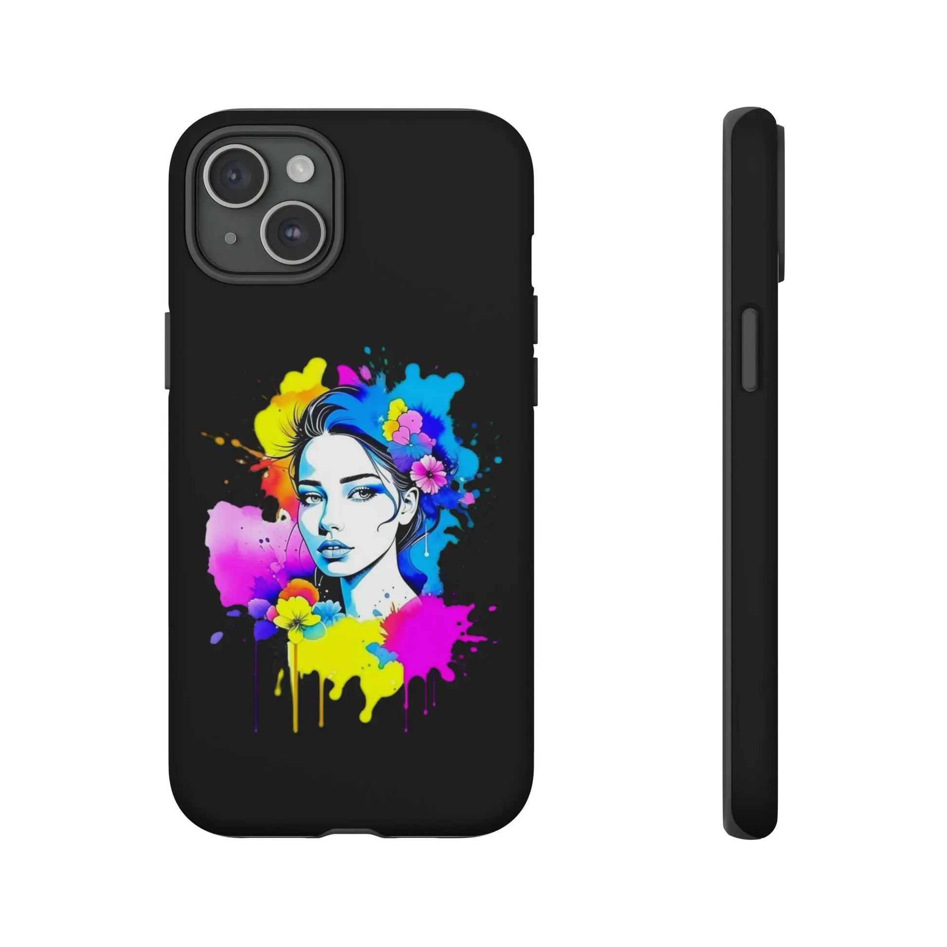 "Floral Neon Dreams" Phone Cases Printify